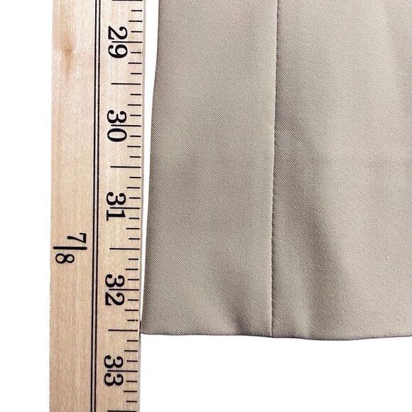 PRADA Women's Mid Rise Wide Leg Trousers Pants US Size 4 Beige EUC Made in Italy - Picture 15 of 16